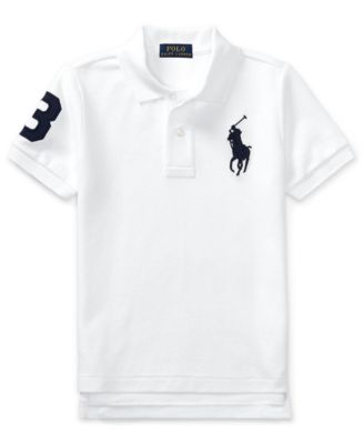Toddler and Little Boys Big Pony Cotton Mesh Polo