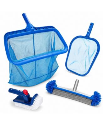 Pool Skimmer Net Rake Brush Set 4Pieces