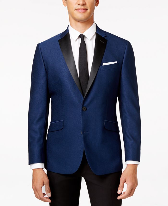 Kenneth Cole Reaction Men's Slim-Fit Electric Blue Evening Jacket - Macy's