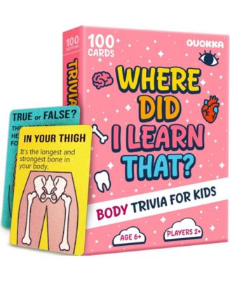 Trivia Games for Kids - Fun Card Game for Family Game Night - Educational Trivia Cards for Kids, Family and Adults