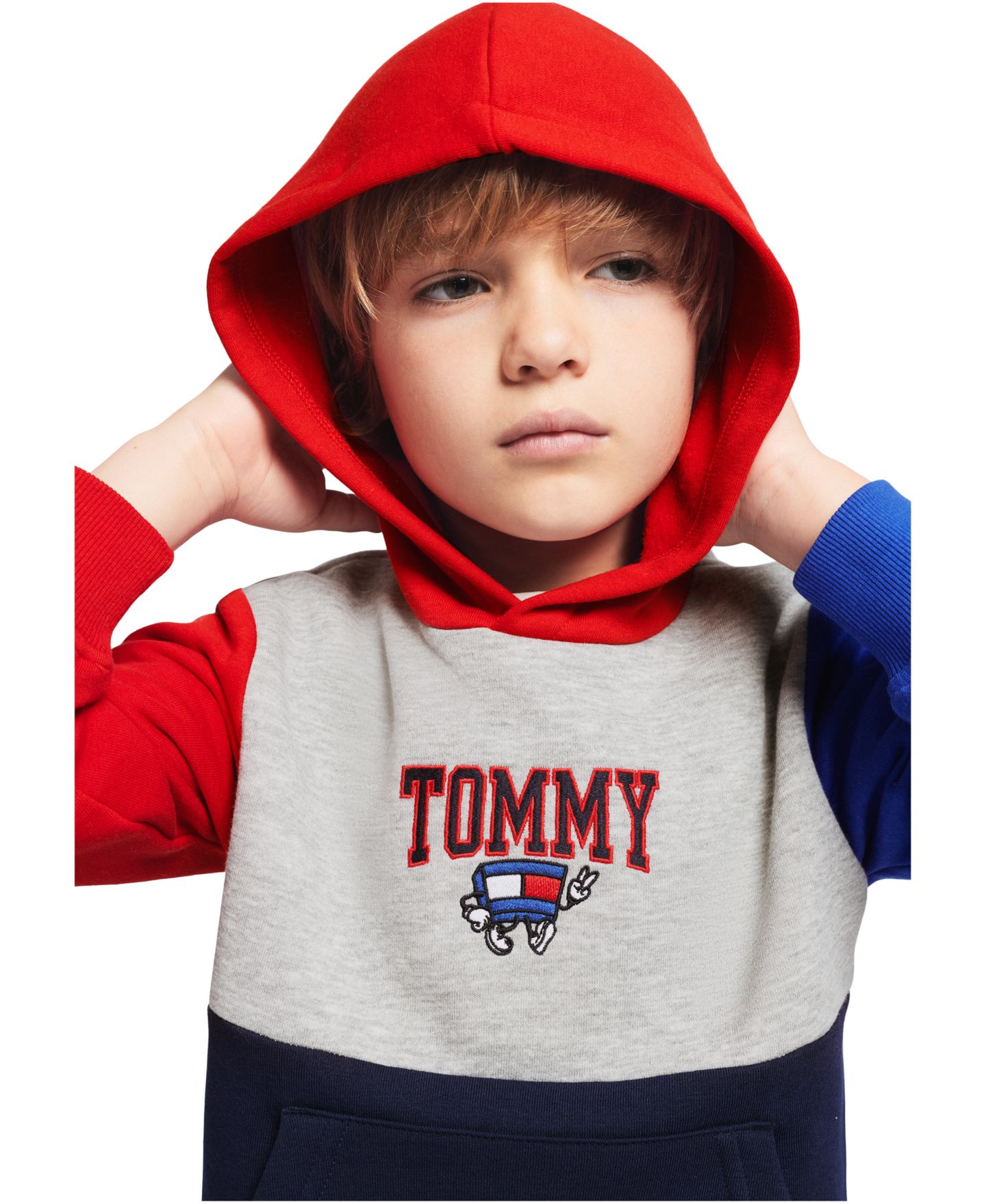 Худи Tommy Hilfiger Mascot Block Long-Sleeve для мальчиков, цвет: Красный — фото 2