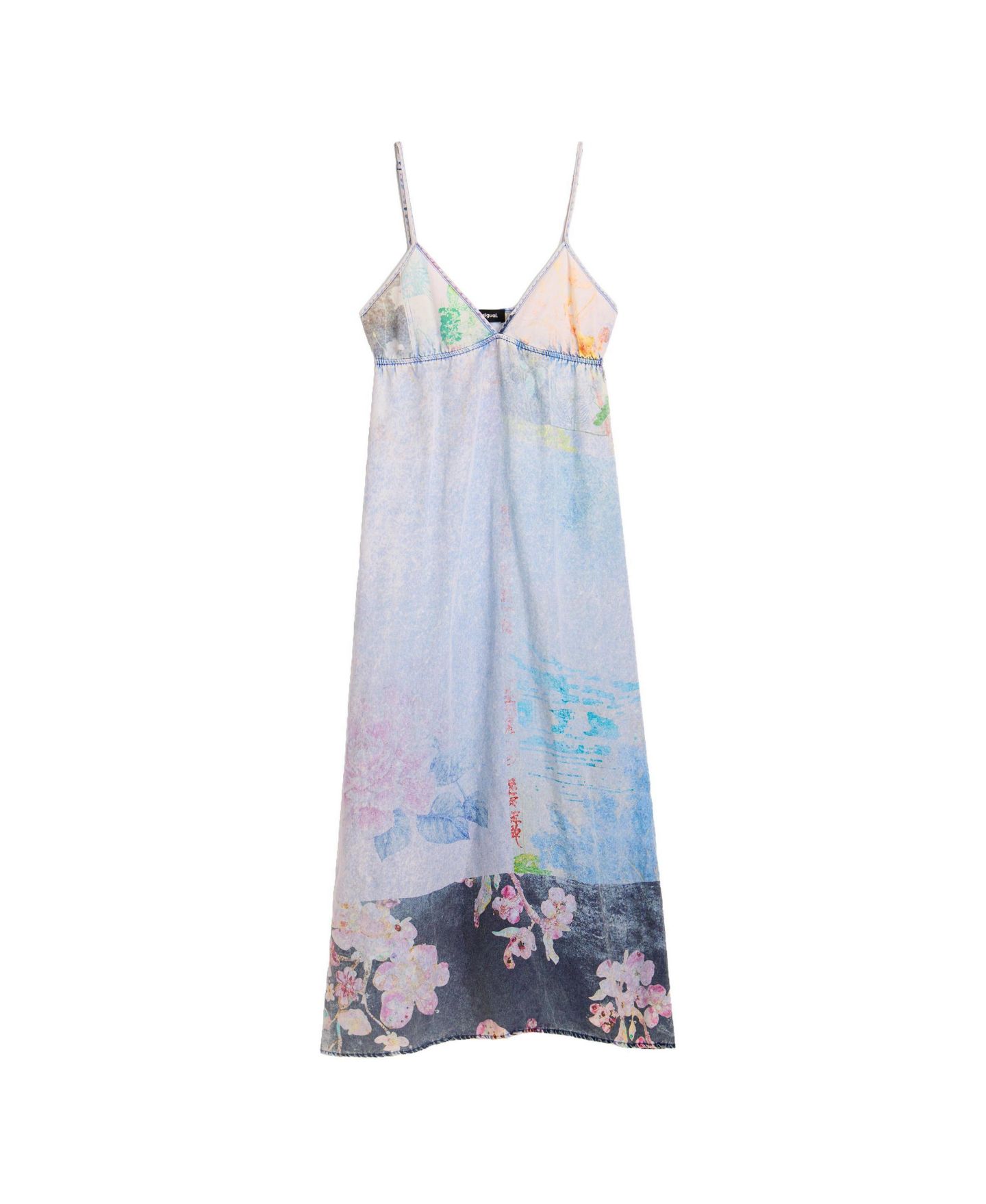Женское платье Desigual Long Denim Strappy, цвет: Светлый синий — фото 5