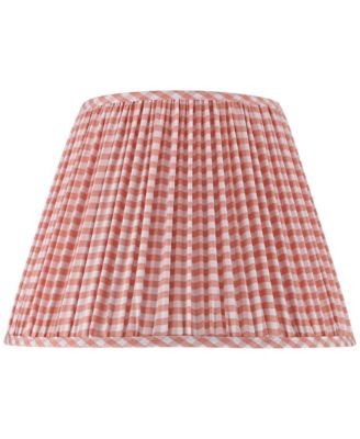 Gingham Plaid Pleated Cotton Empire Shade (9x16x11)