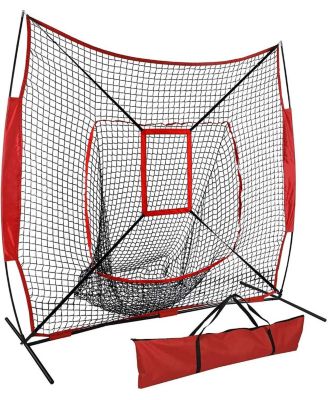 7 x 7 in Baseball Softball Practice Net with Strike Zone and Carry Bag