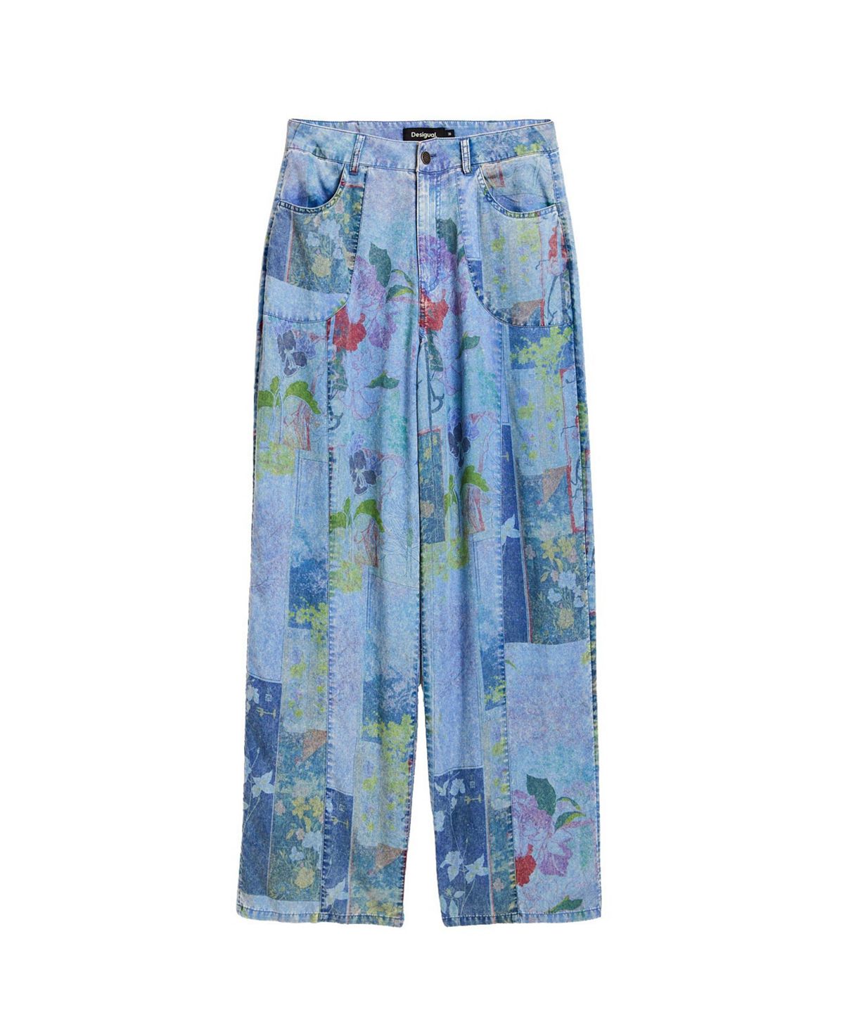 Desigual Women's Printed Denim Trousers view 5 — MAYCSS fashion products