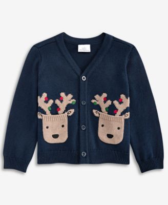 Baby Boys' 3M-24M Mix & Match Reindeer Cotton Cardigan