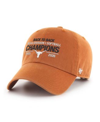 Men's and Women's Texas Orange Texas Longhorns Back-to-Back NCAA Softball Women's College World Series s Clean Up Adjustable Hat