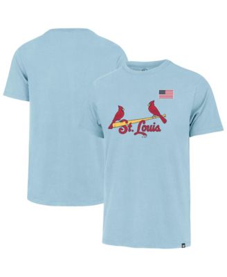 Men's Light Blue St. Louis Cardinals Heritage U.S. Flag T-Shirt