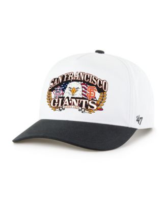 Men's White/Black San Francisco Giants Americana Eagle Hitch Adjustable Hat