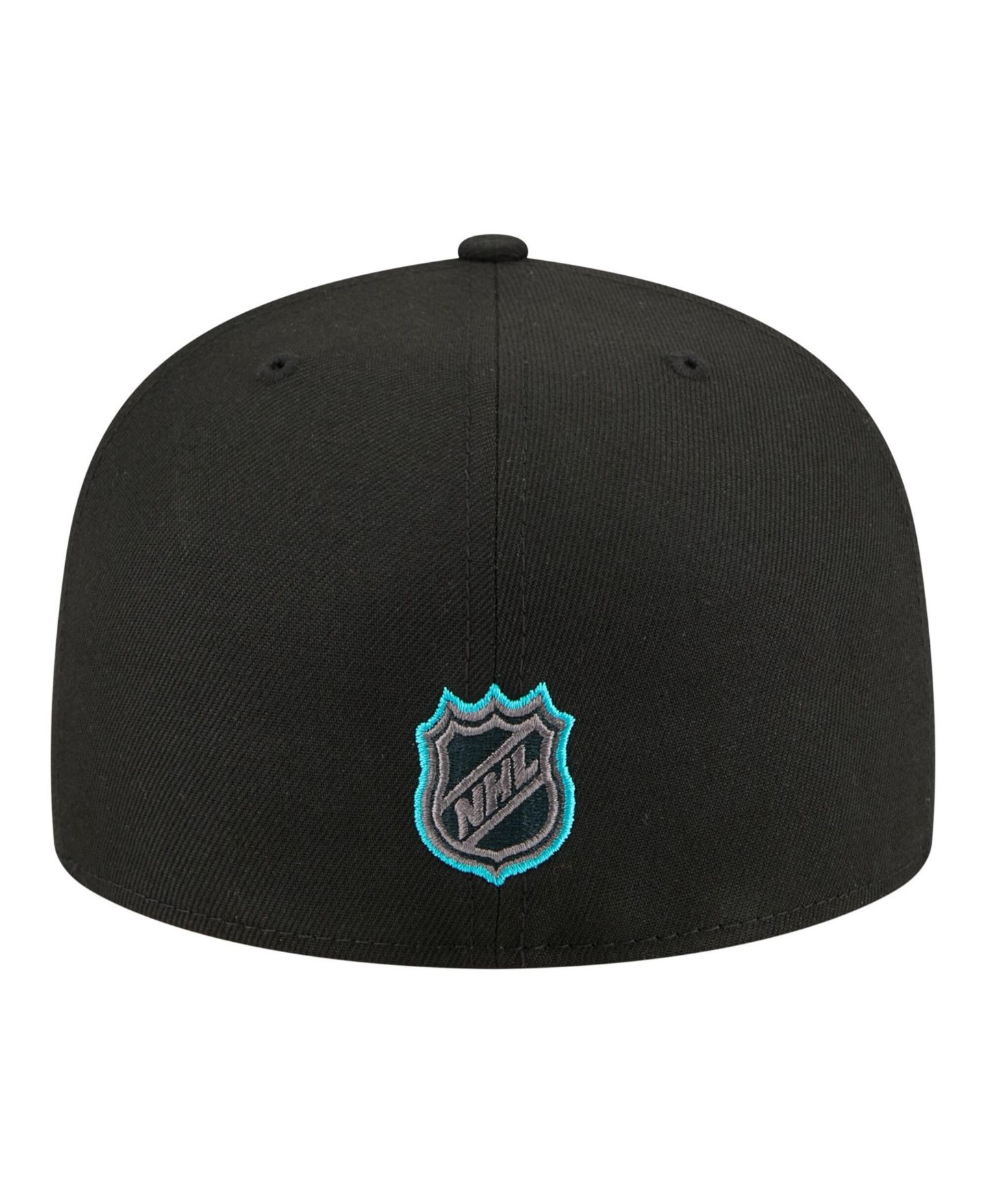 Мужская кепка New Era Black San Jose Sharks Color Pop 59FIFTY Fitted Hat — фото 3