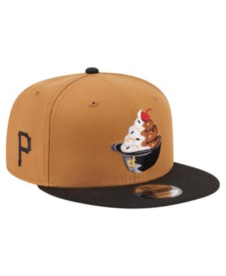 Men's Khaki/Black Pittsburgh Pirates Ice Cream 9FIFTY Snapback Hat