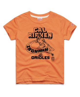 Big Boys and Girls Cal Ripken Jr. Orange Baltimore Orioles Cooperstown Collection Player Graphic Tri-Blend T-Shirt