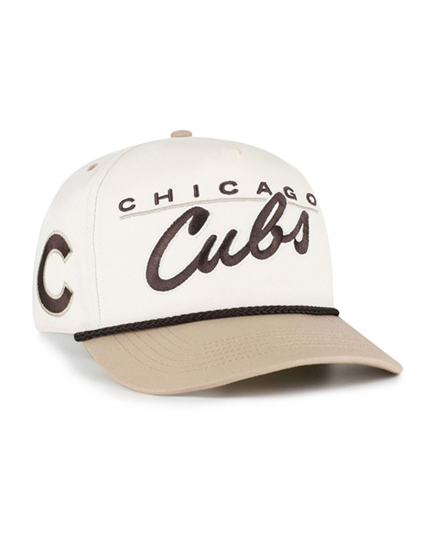 Мужская кепка '47 Brand Natural/Tan Chicago Cubs Neutral Terrain Hitch Rope Adjustable Hat — фото 1