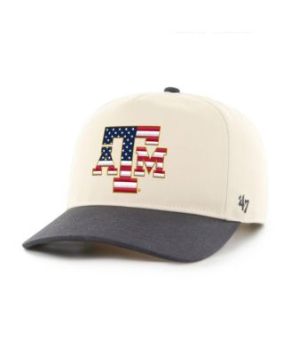 Men's Natural/Navy Texas A&M Aggies Americana Flag Hitch Adjustable Hat