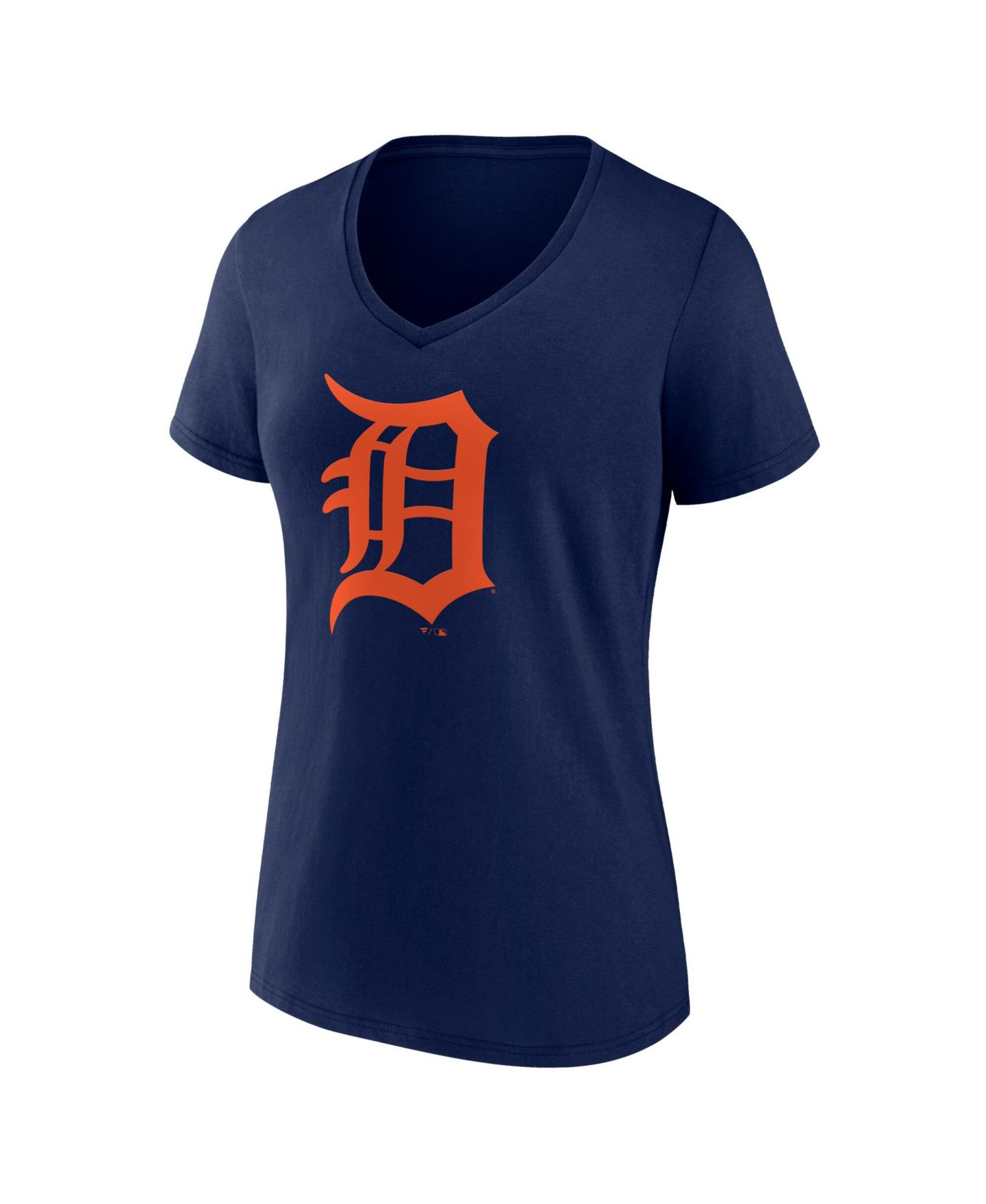 Женская футболка Logo Athletic Navy Detroit Tigers V-Neck — фото 3