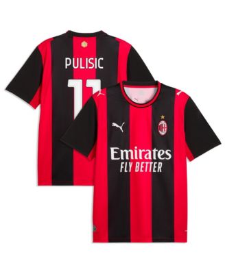 Men's Christian Pulisic Black/Red AC Milan 2026/27 Home Replica Jersey