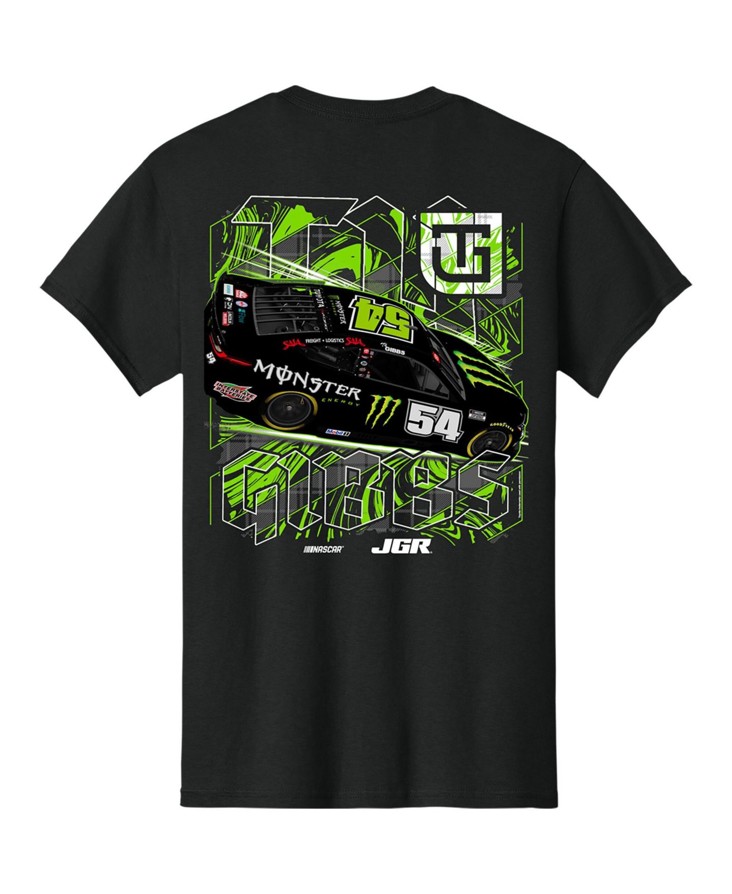 Мужская футболка Joe Gibbs Racing Team Collection Black Ty Gibbs Monster Energy Car — фото 2