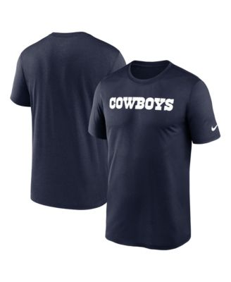 Men's Navy Dallas Cowboys Primetime Legend Wordmark Dri-FIT T-Shirt
