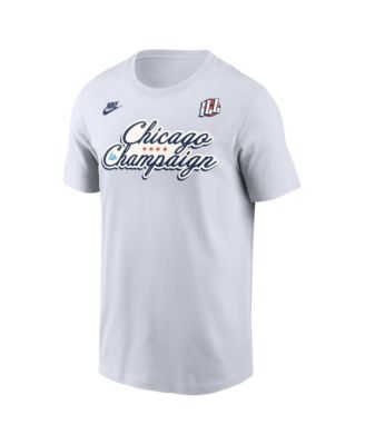 Men's White Illinois Fighting Illini Chicago to Champaign Illinois T-Shirt