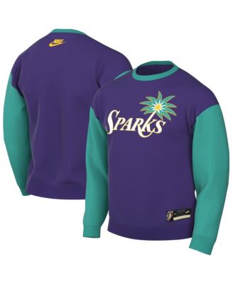 Men's and Women's Purple Los Angeles Sparks Hardwood Classics Court Origins Throwback Sweatshirt
