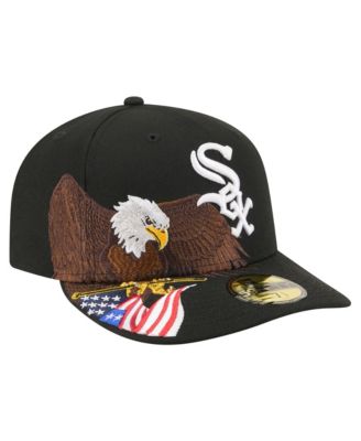 Men's Black Chicago White Sox Americana Bald Eagle Pre-Curved 59FIFTY Fitted Hat