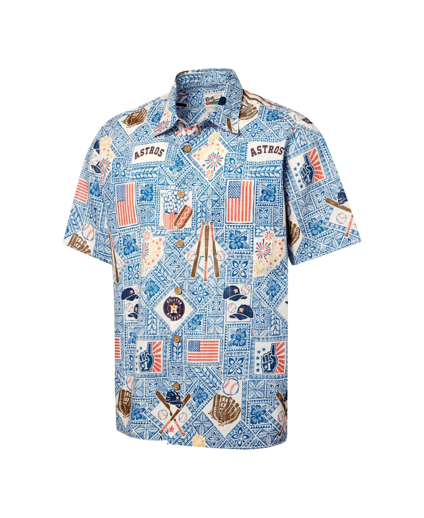 Мужская рубашка Reyn Spooner Blue Houston Astros Americana Button-Up — фото 2