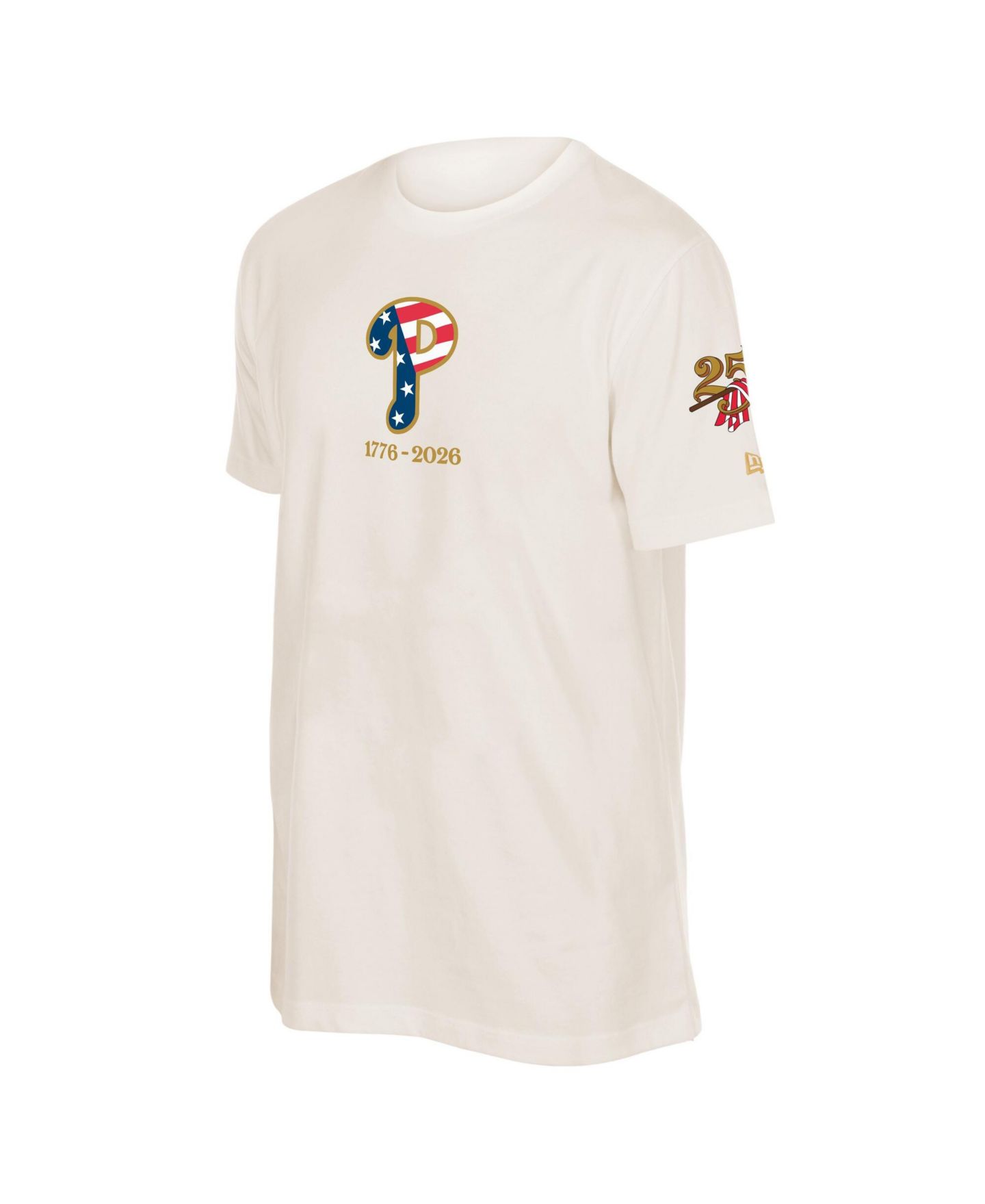 Мужская футболка New Era Cream Philadelphia Phillies 250th Fourth of July — фото 2