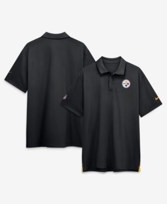 Men's Black Pittsburgh Steelers Sideline Tour Dri-FIT Polo Shirt