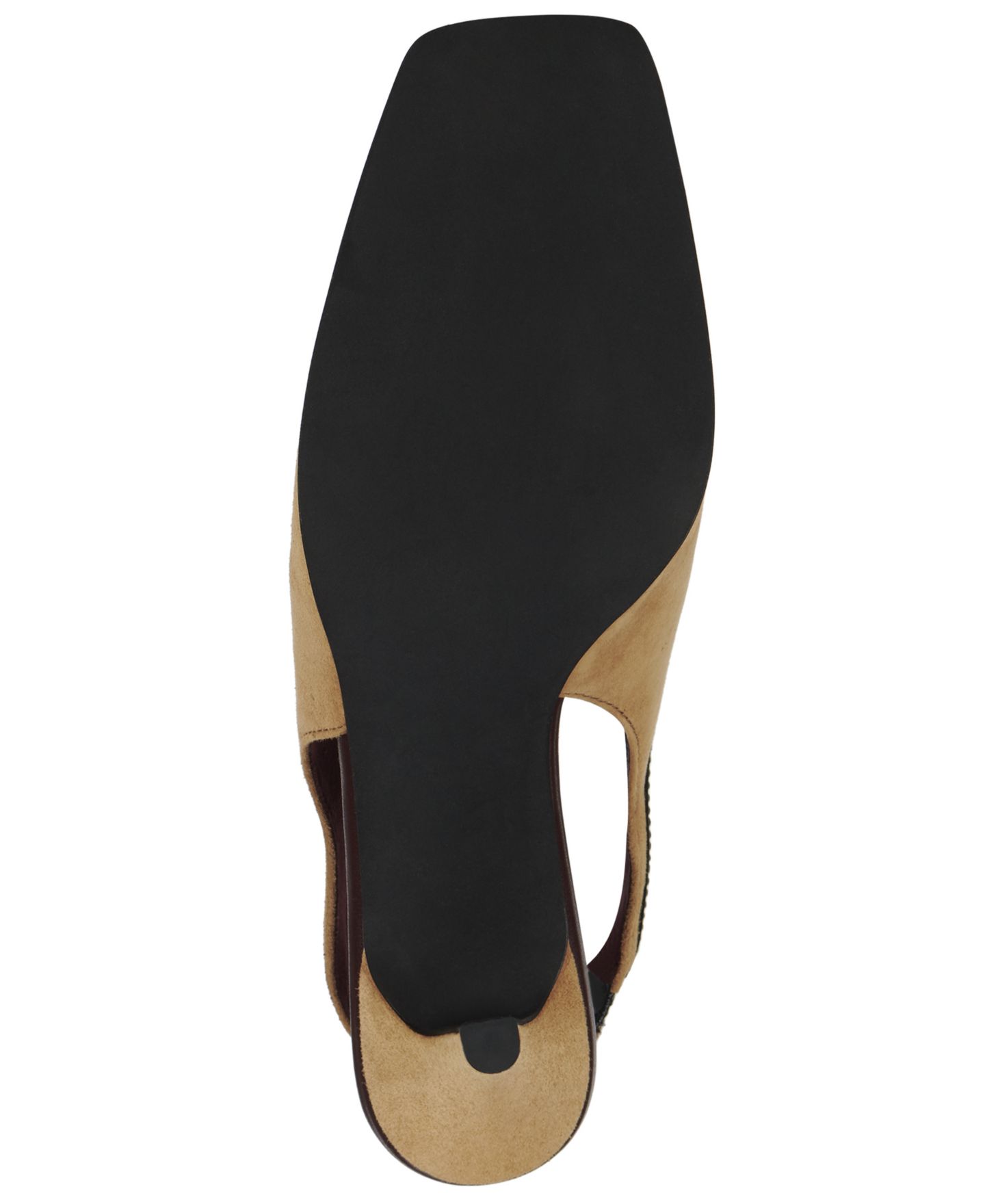 Женские туфли Jeffrey Campbell Means Slingback Square Toe Pumps, цвет: Бежевый замшевый / Чёрный комбинированный — фото 5