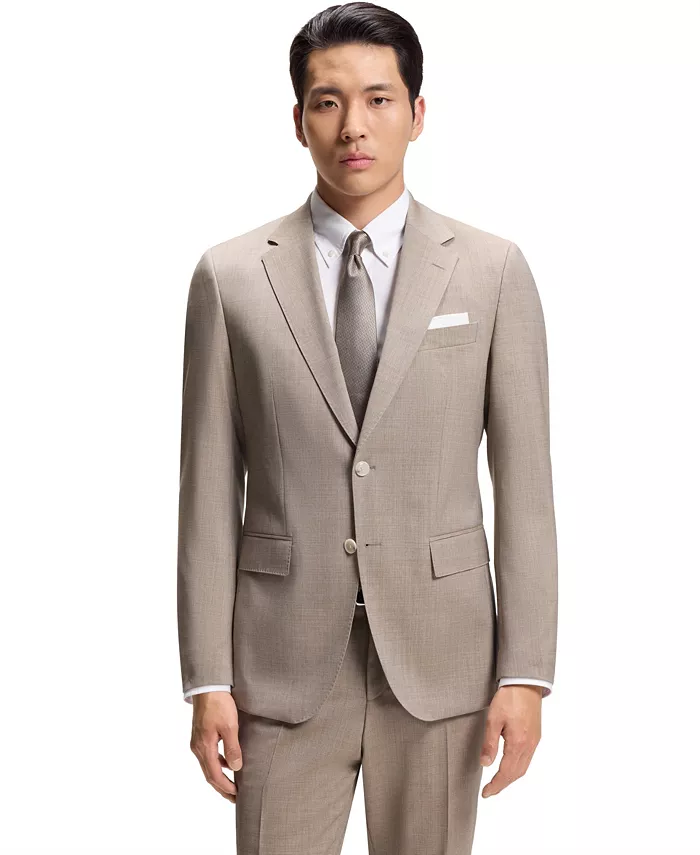 Men's Virgin Wool Two-Piece Slim-Fit Suit - thumbnail 6