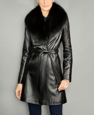 real fur collar coat