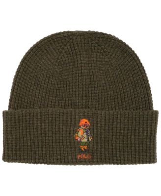 Men's Polo Bear Cuffed Knit Beanie