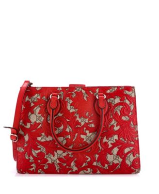 Medium Convertible Gusset Tote Arabesque GG Coated Canvas with Leather