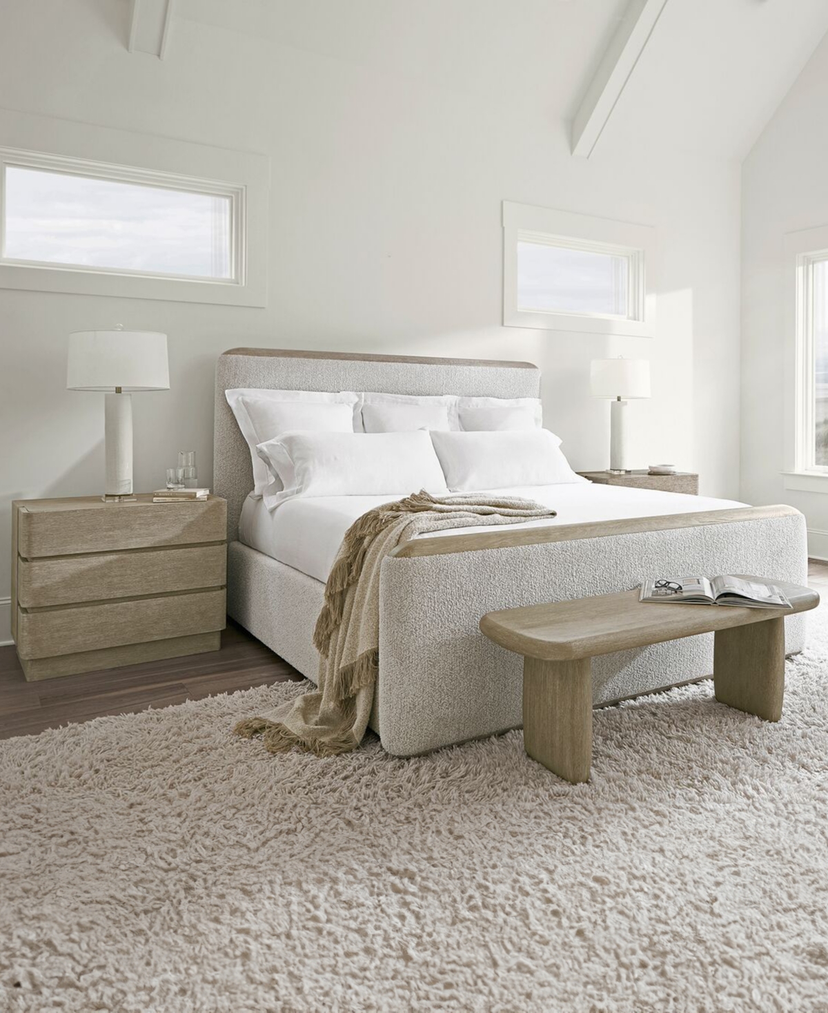 Bernhardt Arcadia 29" Wire-Brushed Oak Nightstand