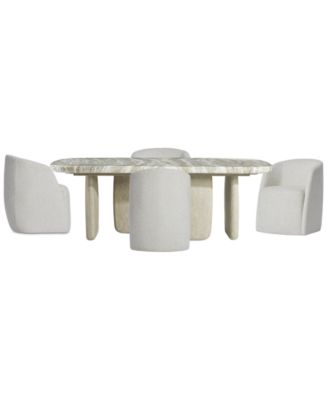 Arcadia 5-Piece Faux Stone Dining Set