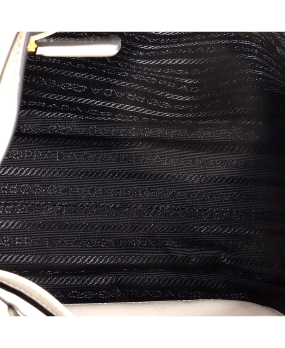 Pre-Owned Prada Small Symbole Shopper Tote Embossed Leather