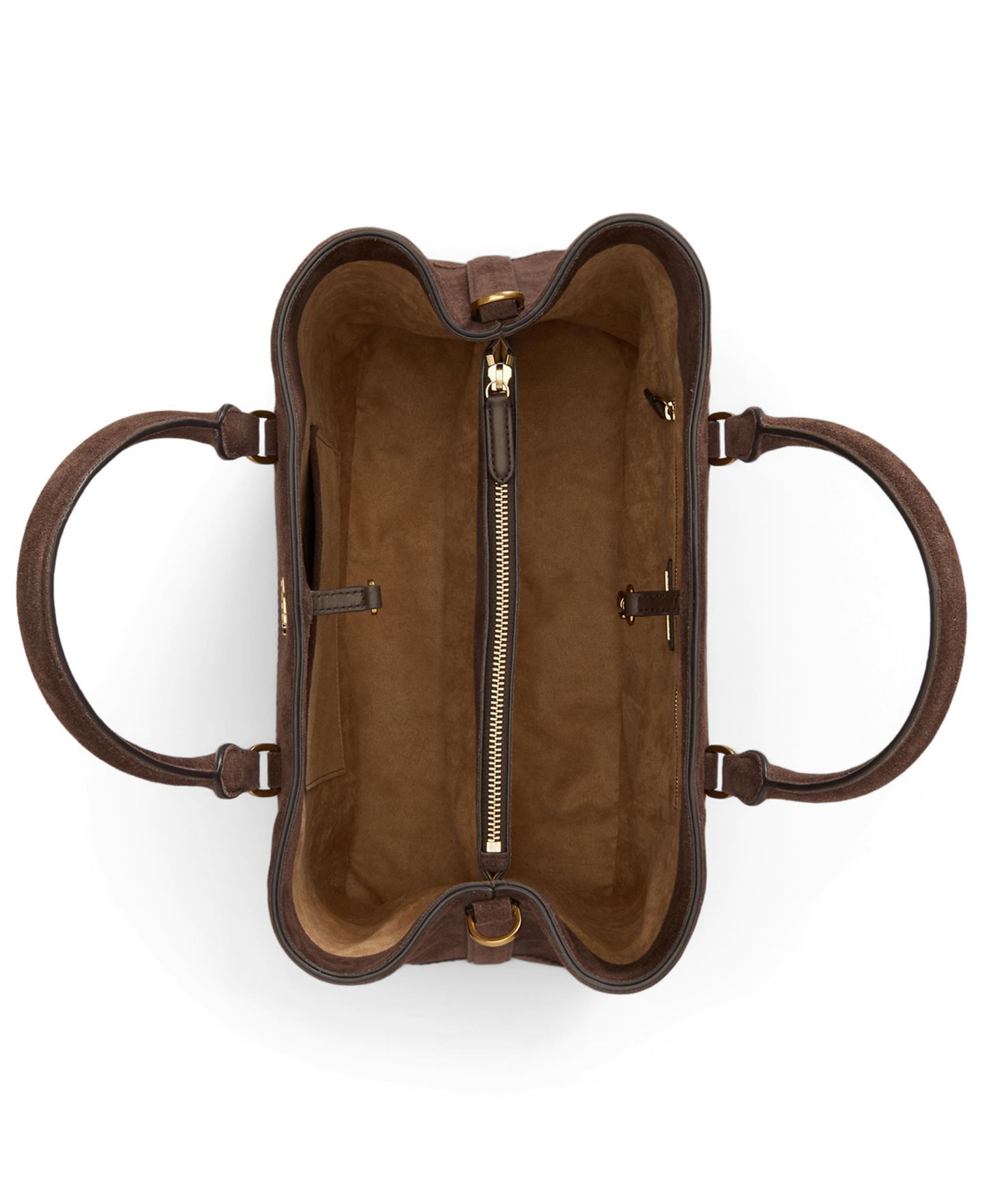 Женская сумка Lauren Ralph Lauren Marcy Suede Large Satchel, цвет: Каштановый коричневый — фото 5