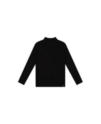 Big Girls 6-14 Brushed Rib Mock Neck Top