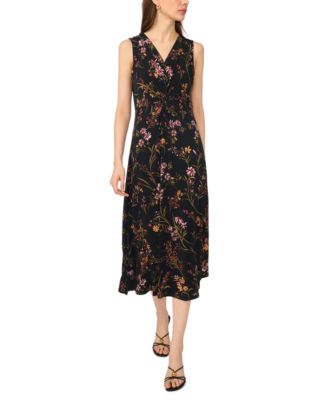 Women's V-Neck Twist Front Maxi Dress