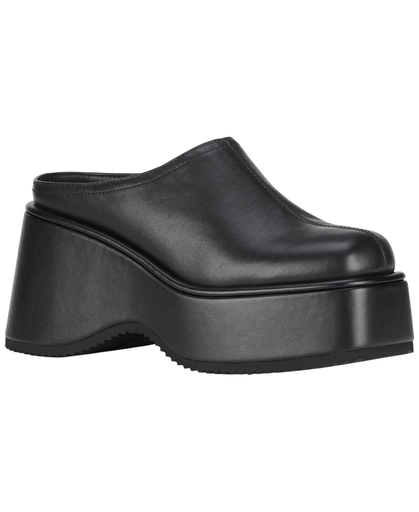 Женские сабо Jeffrey Campbell Waveform Lug-Sole Slip-On Flatform, цвет: Чёрный — фото 1