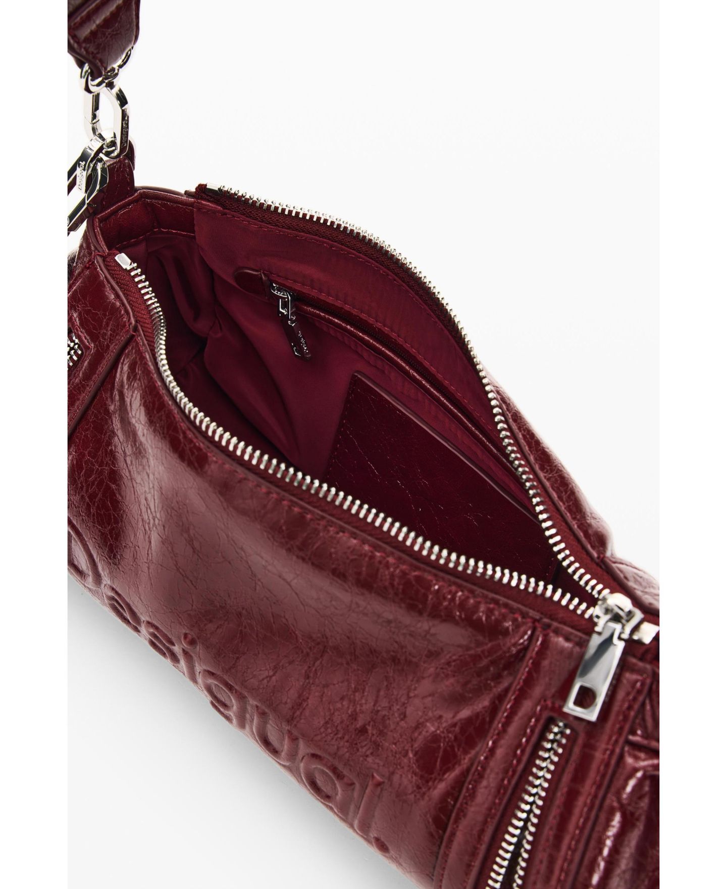 Женская сумка Desigual Medium Faux Leather, цвет: Бордовый — фото 4