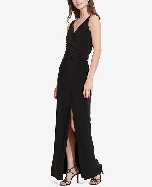 Lauren Ralph Lauren Shirred Jersey Gown Dresses Women Macys