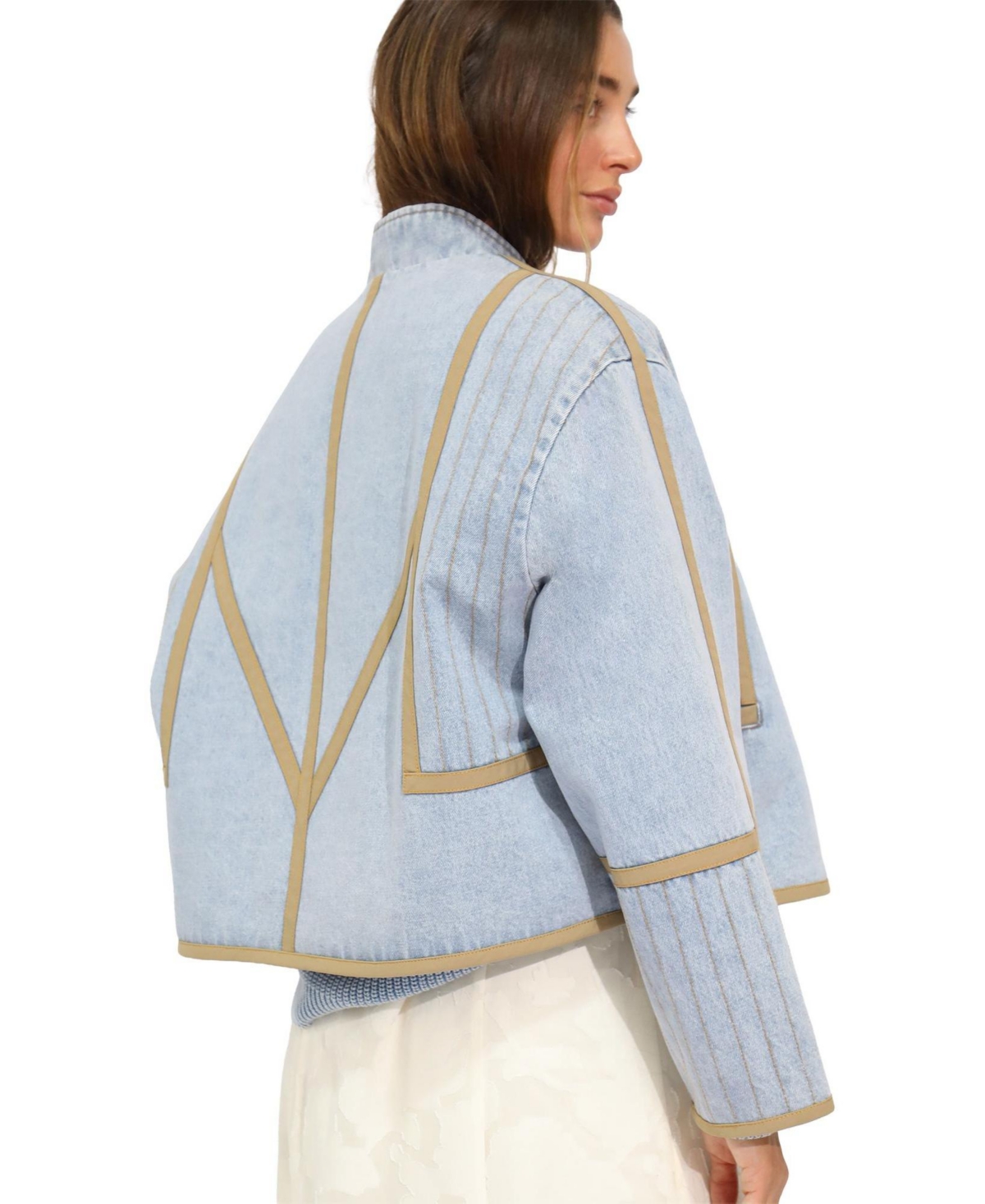 Belle & Bloom Women's Free And Forward Quilted Denim Jacket