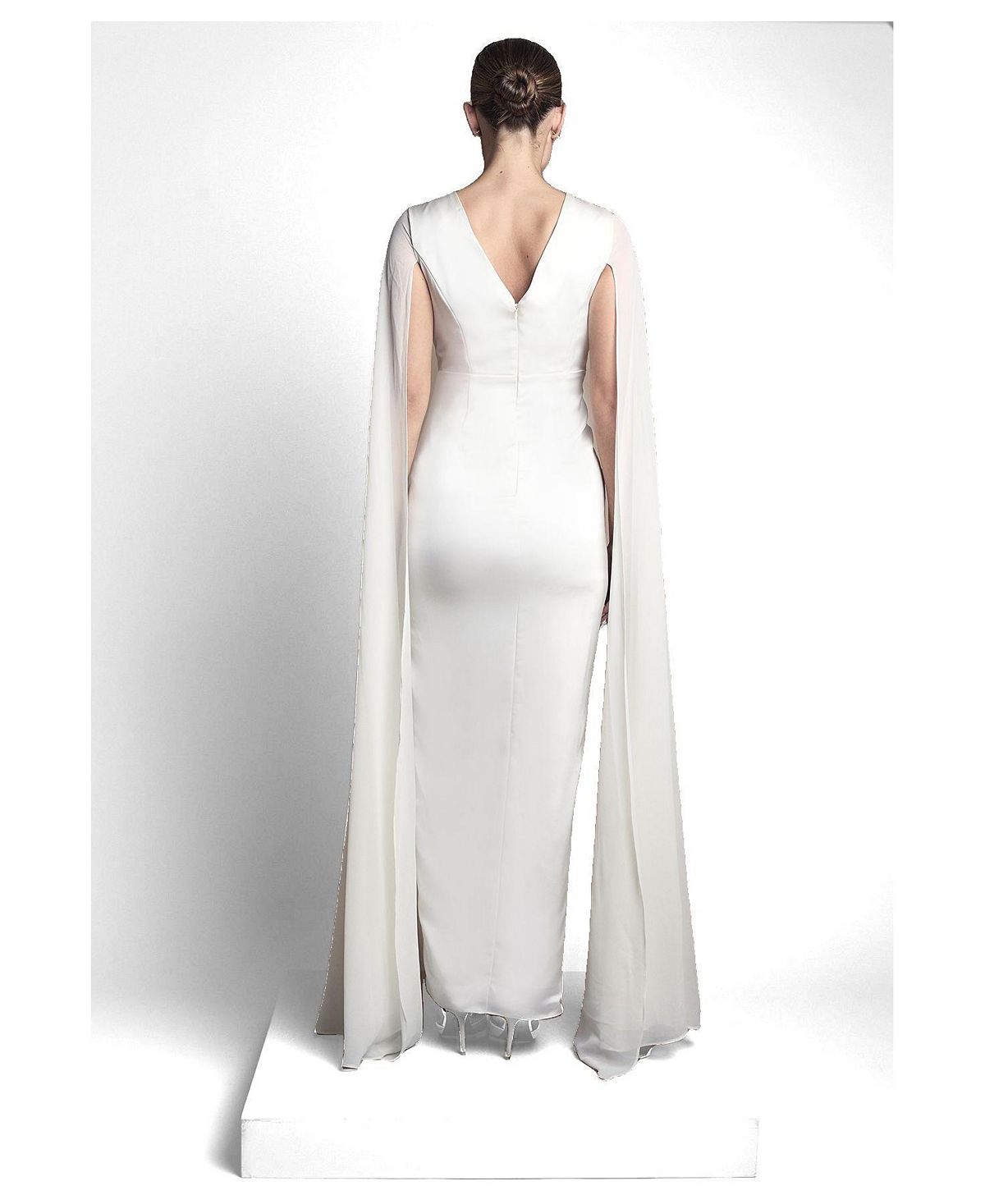 Coast Women's Cape Sleeve Satin Maxi Dress view 3 — MAYCSS fashion products