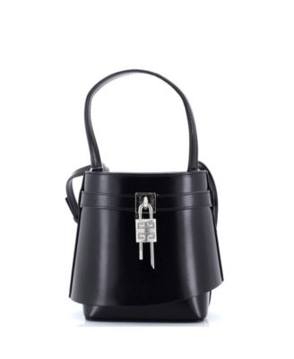 GV Shark Lock Bucket Bag Leather