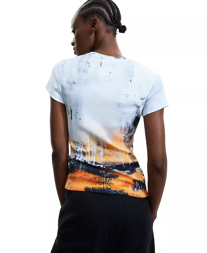 Women's Printed T-shirt 100% cotton - thumbnail 2