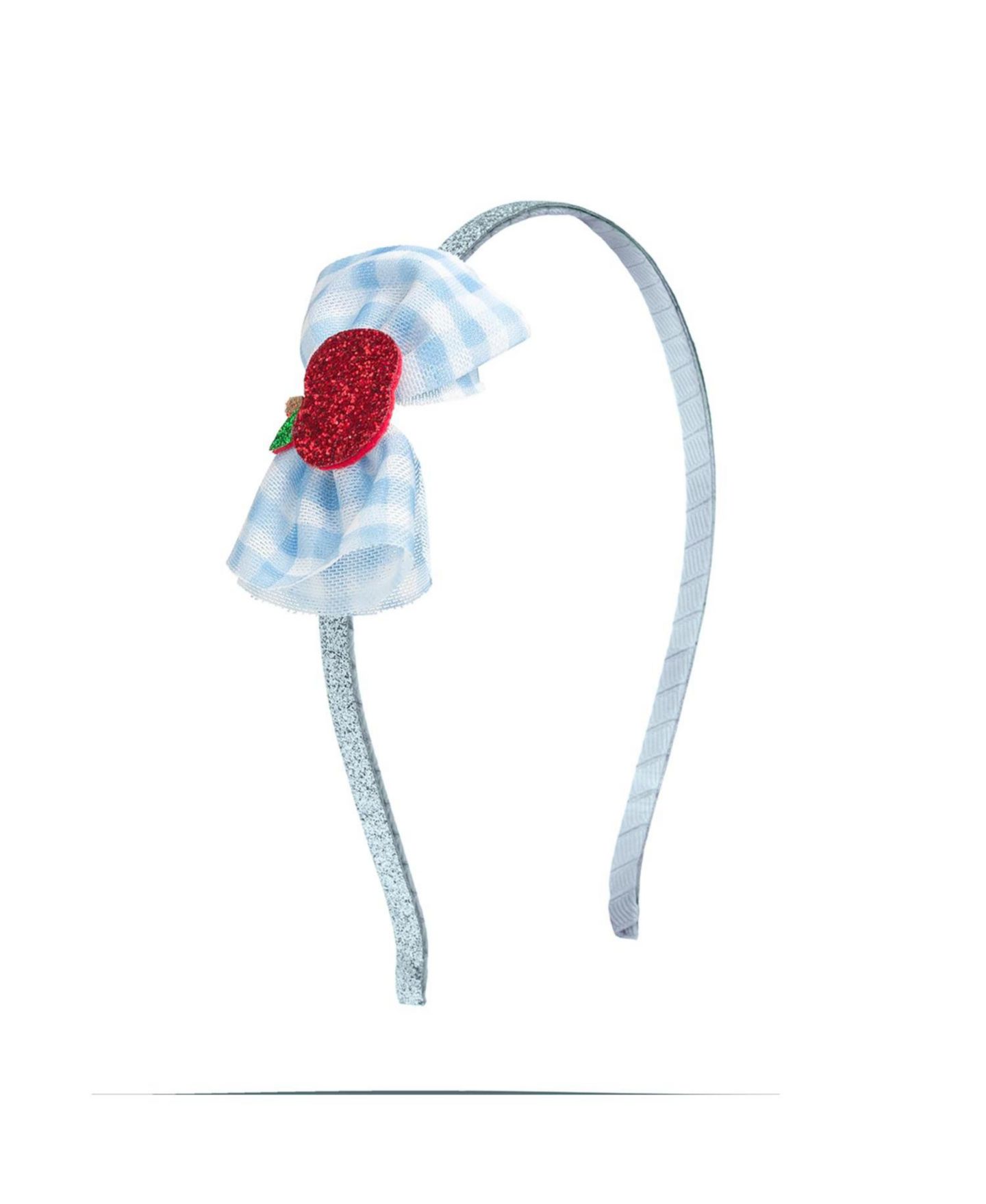 Аксессуары для волос Sweet Wink Apple Gingham Tulle Bow Headband для девочек, цвет: Синий — фото 1