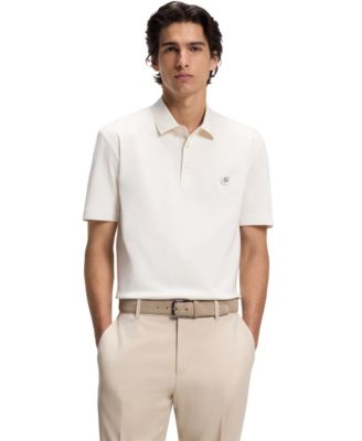 Men's Mercerised-Cotton Regular-Fit Monogram Polo Shirt