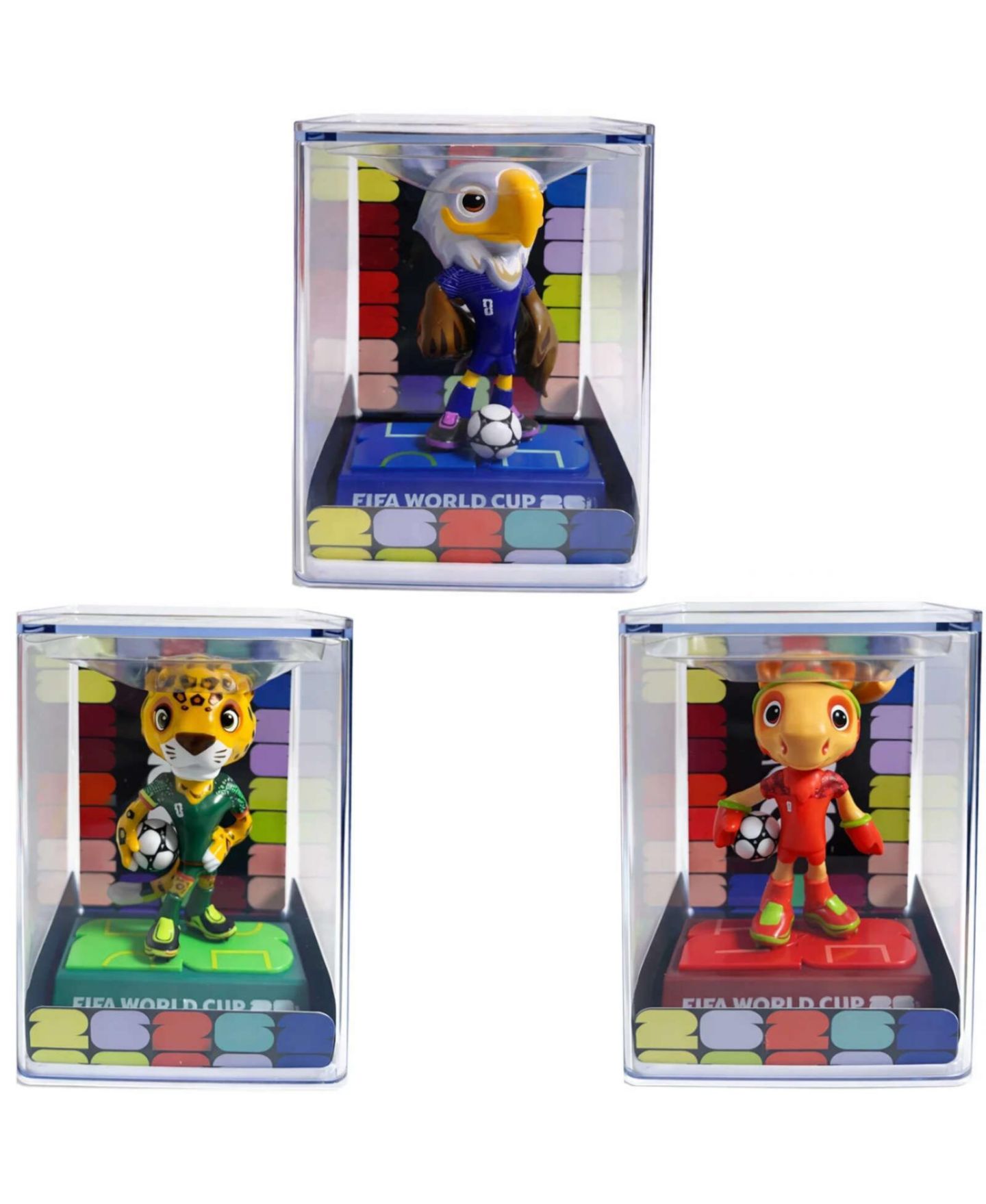 Детские фигурки FIFA 2026 World Cup Maple, Zayu and Clutch 5"H 3-Piece Figurine Set, 14+ — фото 4