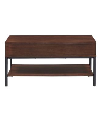 Finish Lift-Top Coffee Table With Metal Base